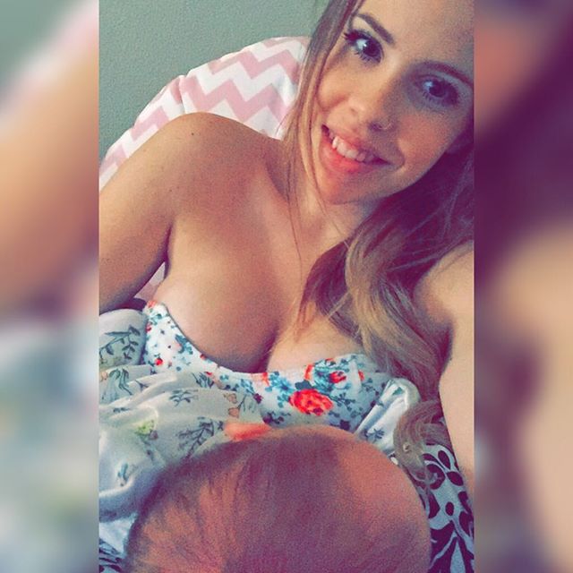 Nip slip while asleep but breast feeding.