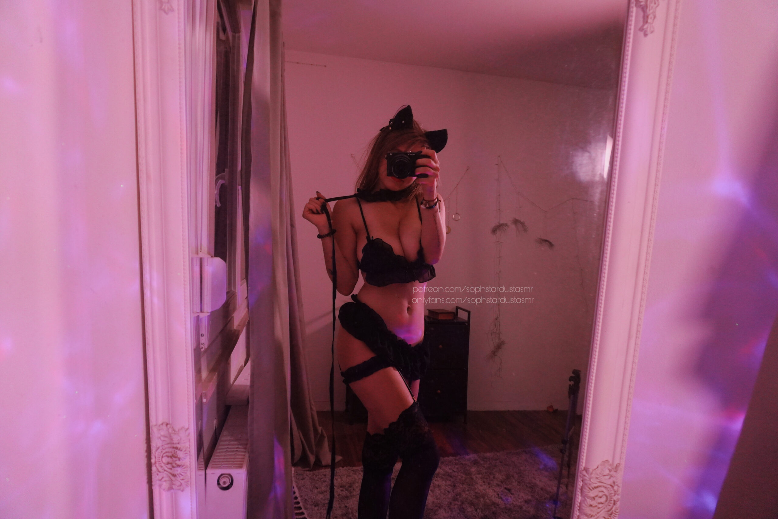 Soph Stardust ASMR Kitty Black Lingerie